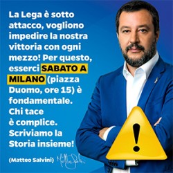 sabato a milano con Salvini
