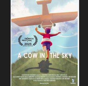 a cow in the sky 58787