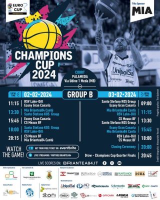 locandina ufficiale IWBF Champions Cup Gruppo B 2024 Meda 